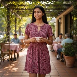 GAP Pink Floral Mini Dress